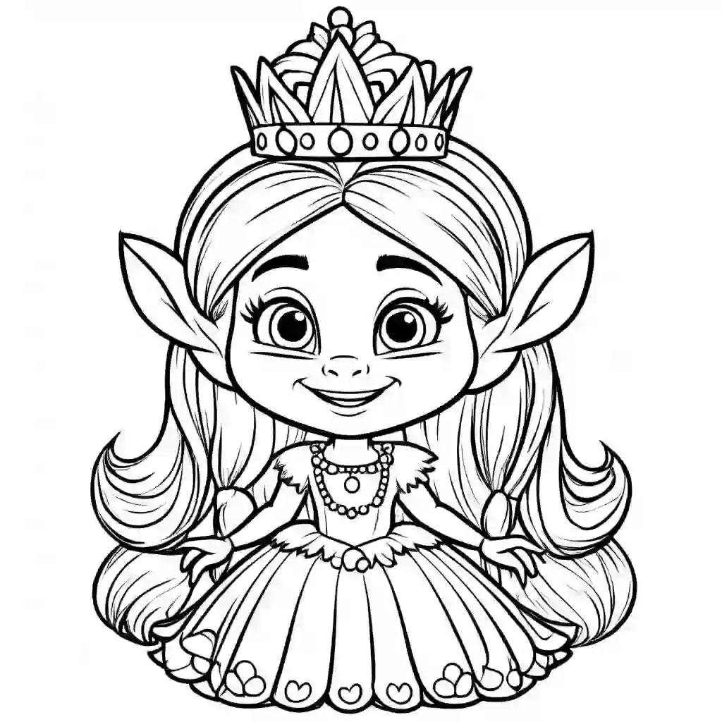 Princess Poppy from Trolls coloring pages